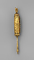 Esther Scroll and Case, Gold, white metal; ink on parchment, Italian