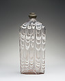 Bottle, Glass; pewter, probably German