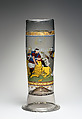 Beaker (Stangenglas), Enameled glass, Bohemian
