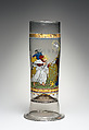 Beaker (Stangenglas), Enameled glass, Bohemian