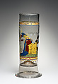 Beaker (Stangenglas), Enameled glass, Bohemian