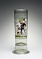Beaker (Stangenglas), Enameled glass, Bohemian