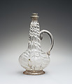 Cruet, Glass; pewter, German