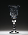 Wineglass, Style of William Fortuyn (working 1757–70), Glass, Dutch