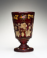 Goblet, Glass, possibly Bohemian