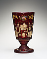 Goblet, Glass, possibly Bohemian