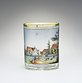 Beaker, August Viertel, Glass, German with possibly Dresden or Austrian, Vienna decoration
