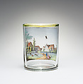 Beaker, August Viertel, Glass, German with possibly Dresden or Austrian, Vienna decoration
