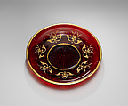 Saucer, Glass, possibly Russian