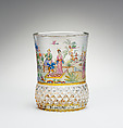 Beaker, Possibly by Jaeger Gauchler, Glass, Austrian