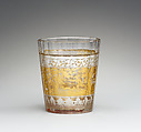 Beaker, Zwischengold glass, Bohemian