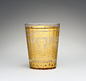 Beaker, Zwischengold glass, Bohemian