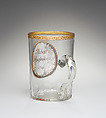 Mug, Johann Joseph Mildner (Austrian, 1764–1808), Glass, Austrian, Gutenbrunn