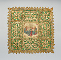 Chalice veil, Silk and metal thread on silk backed with linen, Italian