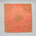 Chalice veil (part of a set), Metal thread on silk, Italian