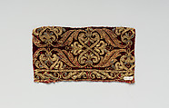 Fragment, Velvet, silk and metal thread, Italian
