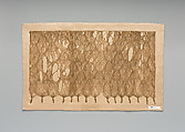 Fragment of Sprang Work, Silk, British, London, Finsbury