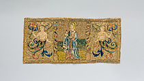 Apparel, Silk and metal thread on linen, Spanish