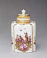 Tea caddy with cover, Meissen Manufactory German, Hard-paste porcelain, German, Meissen