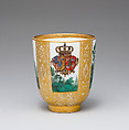 Cup with the Arms of Poland/Saxony and Naples/Sicily, Meissen Manufactory (German, 1710–present), Hard-paste porcelain, German, Meissen
