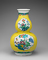 Double-gourd vase (one of a pair), Decorated in the style of Adam Friedrich von Löwenfinck (German, 1714–1754), Tin-glazed earthenware, German, Fulda