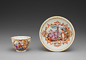 Teabowl and saucer, Meissen Manufactory German, Hard-paste porcelain, German, Meissen