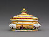 Sugar box with cover (part of a service), Meissen Manufactory (German, 1710–present), Hard-paste porcelain, German, Meissen