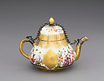 Small milk pot with cover, Hard-paste porcelain, German, Meissen