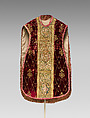 Chasuble, Silk and metal thread, Probably Italian