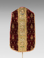 Chasuble, Silk and metal thread, Probably Italian
