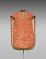 Chasuble (part of a set), Metal thread on silk, Italian