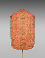 Chasuble (part of a set), Metal thread on silk, Italian