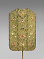 Chasuble, Silk and metal thread on silk, Chinese, for European market