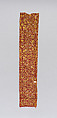 Patched strip of red, yellow and white lampas silk; possibly originally part of a chasuble, Silk, linen and metal thread, Spanish