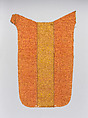 One strip of yellow and red lampas silk; originally part of a chasuble, Silk and metal thread, Italian, possibly Lucca