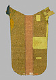 One strip of yellow and green lampas silk; possibly originally part of a chasuble, Linen and silk, Italian, possibly Lucca