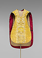 Chasuble, Silk and metal thread, French
