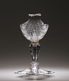 "Gondola" sweetmeat glass, Glass, engraved and partly polished, German, Silesia