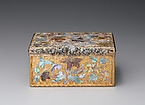 Snuffbox, Daniel Baudesson, Gold, tinted mother-of-pearl, diamonds, German, Berlin