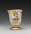 Beaker (one of a pair), Workshop of Charles Fromery  German, Painted enamel on copper, partly gilt; silver gilt, German, probably Berlin