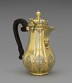 Chocolate pot, Esaias Busch III  German, Gilt silver, wood, German, Augsburg