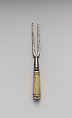 Miniature fork, Iron alloy, partly gilded1, German, probably Augsburg