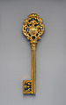 Chamberlain's key, Gilt bronze, German