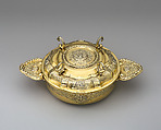 Écuelle with cover, (Johann) Daniel Schäffler I, Silver gilt, German, Augsburg