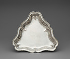 Triangular dish, Adolf Carl Holm, Silver, German, Augsburg