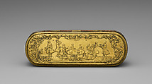 Tobacco box, Johann Heinrich Giese, Brass, copper, German, Iserlohn