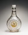 Bottle, Glass, verre églomisé and Zwischengold glass, Bohemian