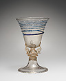 Puzzle or "surprise" goblet, Glass, German