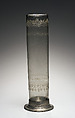 Pole glass (Stangenglas), Glass, pewter foot, Bohemian