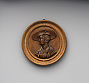 Bust of a woman, Boxwood, partially gilt, German